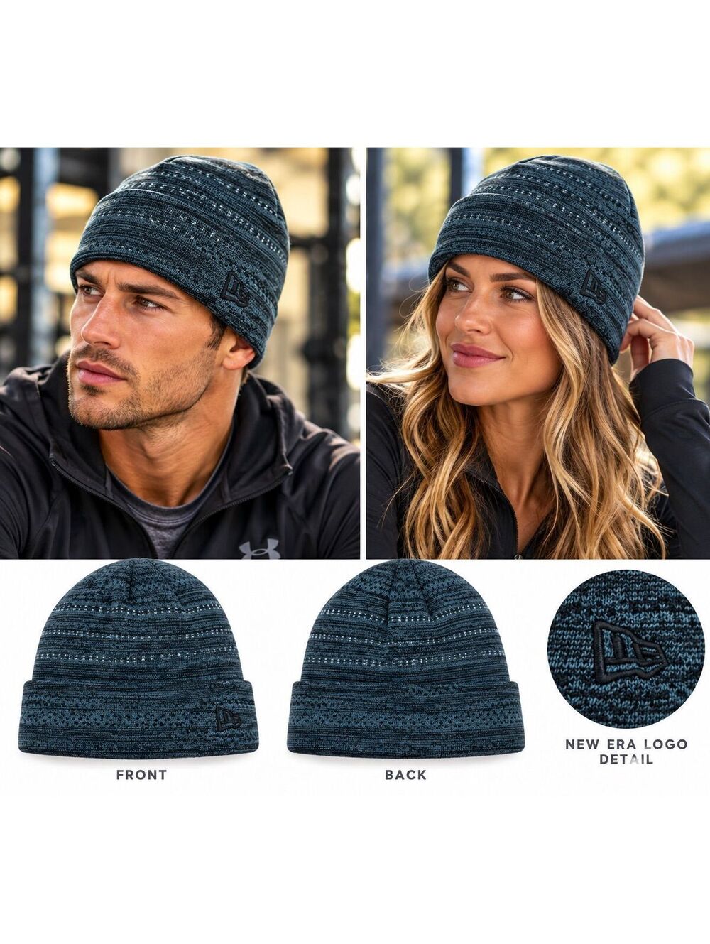 NWOT New Era woven fleece interior beanie one size